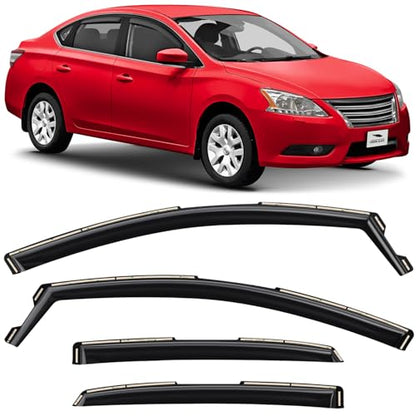 in Channel Extra Durable Rain Guards for Nissan Sentra 2013 (4 Count)