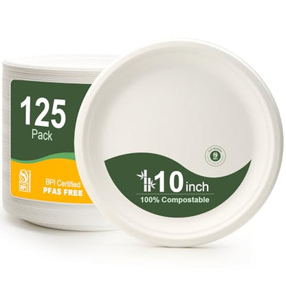 10 Inch Paper Plates 125 (125 Count)
