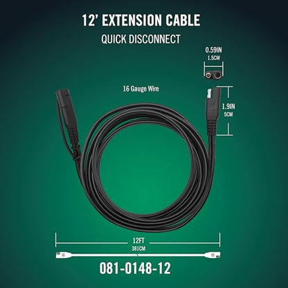 12 Foot Extension SAE Cable 4 Pack