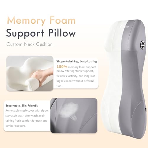 Memory Foam Car Seat Cushion and Lumbar Support Headrest Pillow Ergonomic 2