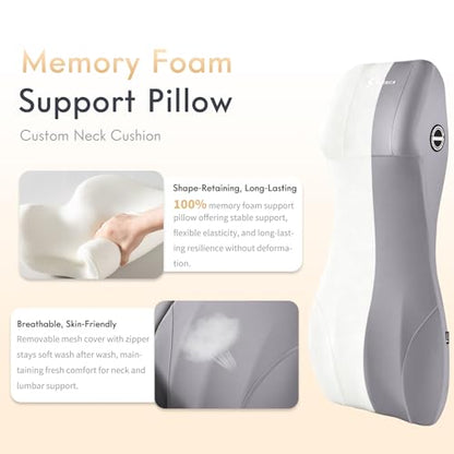 Memory Foam Car Seat Cushion and Lumbar Support Headrest Pillow Ergonomic 2