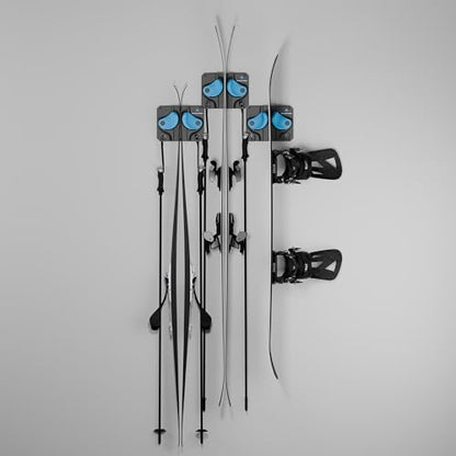 Ultimate Ski & Snowboard Wall Rack (3 Count)