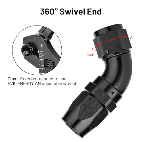 10AN 60 Degree One Piece Full Flow Hose End Fitting Swivel for CPE Braided Hose