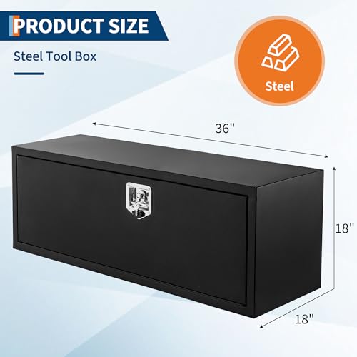 Black Steel Truck Bed Tool Box