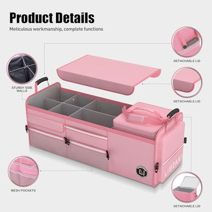 LIBZAKI Oversize 4 in 1 Car Trunk Storage Organizer