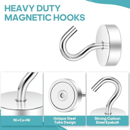 Magnetic Hooks Steel Tube Design for Cruise (10 Count)