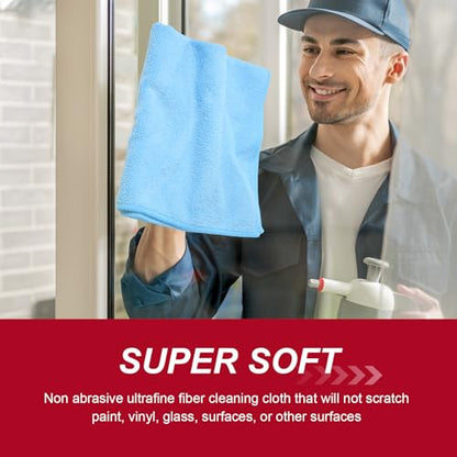 200 Pcs Microfiber Cleaning Cloth 16x16 Inch Microfiber Towels for Car Ultra Absorbent Cleaning Rags Reusable Lint Free Streak Free Detailing Towel for Car Washing Drying Dusting (200 Count)