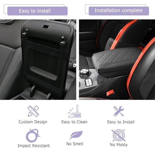 Center Console Cover Compatible with 2024 2025 2026 Ford Ranger Accessories 2025 2026 Ranger XL