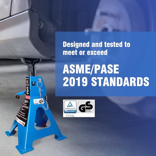 Car Jack Stands 3 Ton with Double Locking and Large Foot Base for Lifting Cars