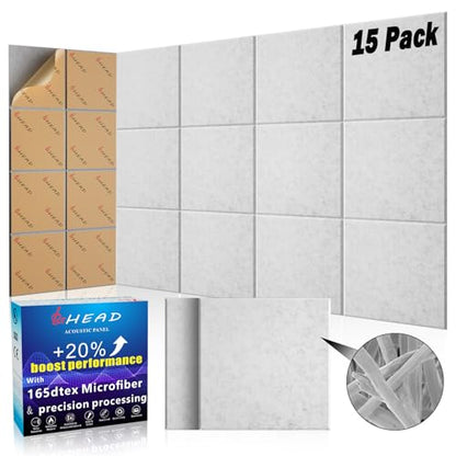 15 pcs 165dtex Microfiber Acoustic Panels (15 Count)