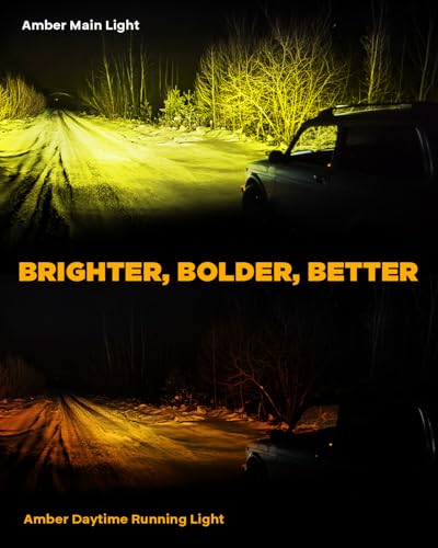 V Ultra Series 7 Inch Side Shooter Offroad Lights Round Amber Pods