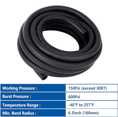 Rubber Fuel Hose Line Push Lock 5 (25 Foot)