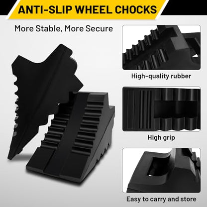 Solid Rubber Wheel Chocks Heavy Duty Trailer Chock