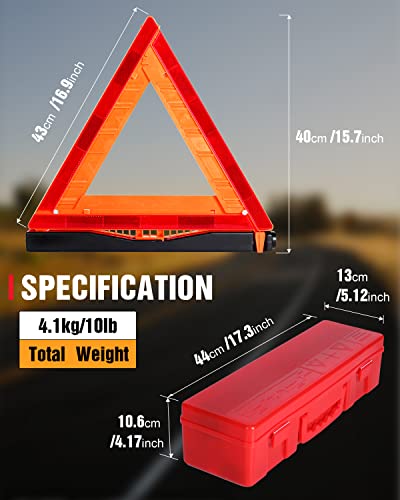 12 Pack Warning Triangle DOT Approved