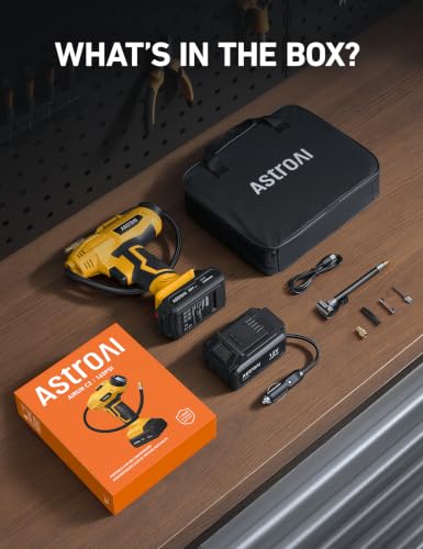Cordless Tire Inflator Portable Air Compressor 160PSI 12VDC Battery