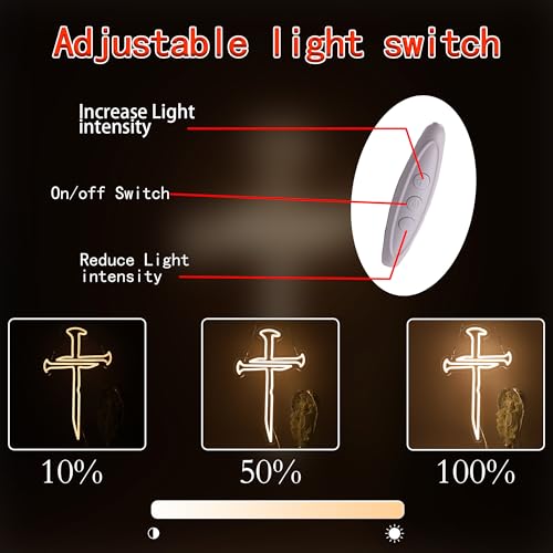Three Nails Led Cross Neon Sign for Wall Decor