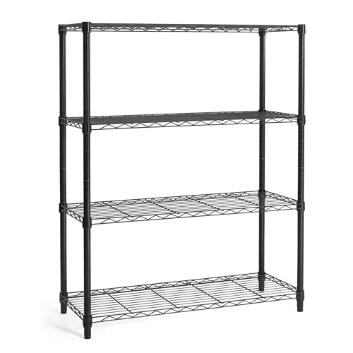 4 Tier Adjustable Height Wire Shelving Unit (4 Count)