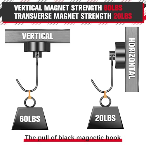 60LBS Magnetic Hooks (8 Count)