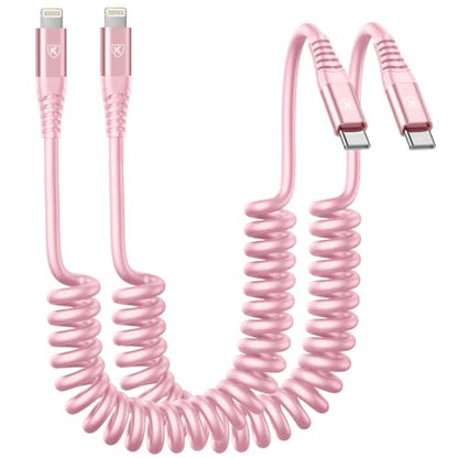 USB C to Lightning Cable 3FT for Car (2 Count)