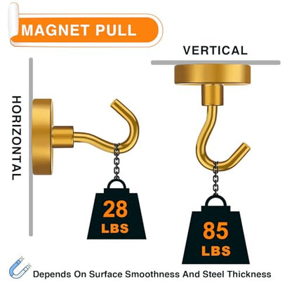 Magnetic Hooks Heavy Duty 85Lbs Strong Magnets with Hook for Cruise