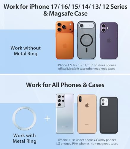 for MagSafe Car Mount [Upgraded Strongest Magnet Power] Magnetic Phone Holder for Car Vent 360 Adjustable Magnetic Car Phone Holder Mount for iPhone 17 Pro Max 16 15 14 13 12 Plus Mini