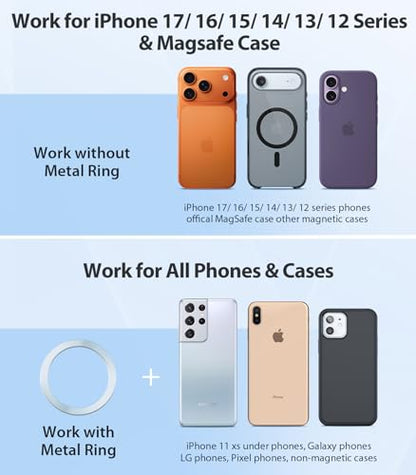 for MagSafe Car Mount [Upgraded Strongest Magnet Power] Magnetic Phone Holder for Car Vent 360 Adjustable Magnetic Car Phone Holder Mount for iPhone 17 Pro Max 16 15 14 13 12 Plus Mini