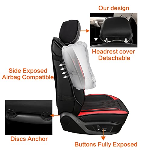Leather Car Seat Covers Full Pair (4 Count)