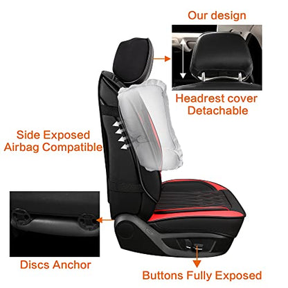 Leather Car Seat Covers Full Pair (4 Count)