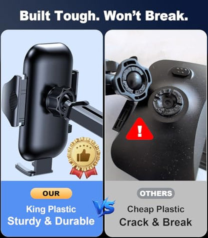 2026 Ultimate Sturdy Car Phone Holder [Upgraded 95+LBS Strongest Suction] Universal Long Arm Cellphone Mount for Car Dashboard Windshield Vent Truck Boat for iPhone 17 16 Pro Max & Android