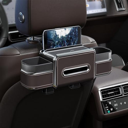 6-in-1 Car Headrest Backseat Organizer, Back Seat Car Organizer and Storage
