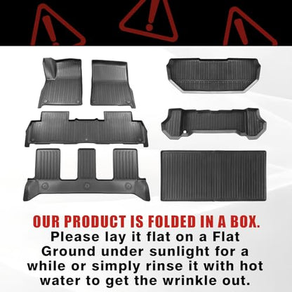Compatible with Rivian R1S All Weather Cargo Liners Frunk Mat&Floor Liners&Trunk Mat Set Anti