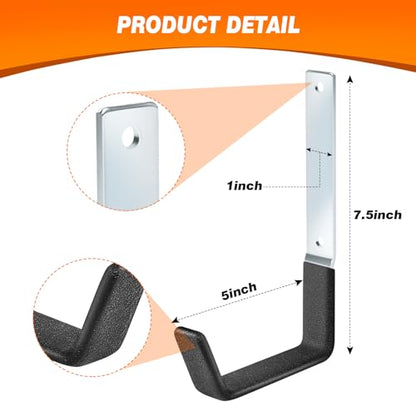 Garage Hooks Heavy Duty Bike Hooks for Garage Set of 8 Tool Organizers and Storage Wall Mount Storage Tool Holder Hanger for Ladder Garden Hose Shed Shop