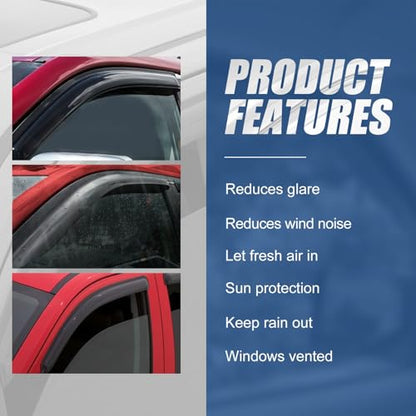 2PCS Tape On Window Visors for 2005 (2 Count)