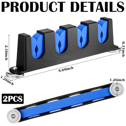 2 Pcs Magnetic Fishing Rod Holder for Car Fishing Pole Rack Vertical Rod Storage Holders for Truck Bed Boat Wall Garage Door (2 Count)