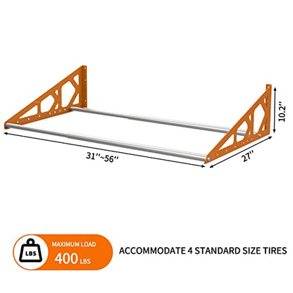 Tire Rack Wall Mount Adjustable 31"