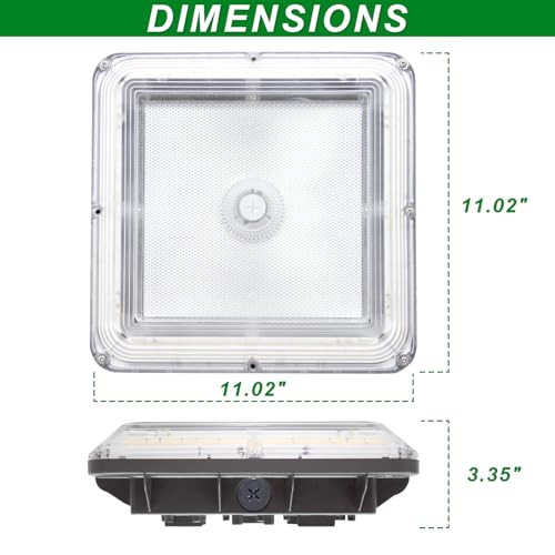 LED Canopy Garage Light 3CCT LED Gas Station Commercial Fixture Lights