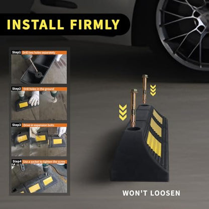Rubber Parking Stopper for Garage 1 Pack