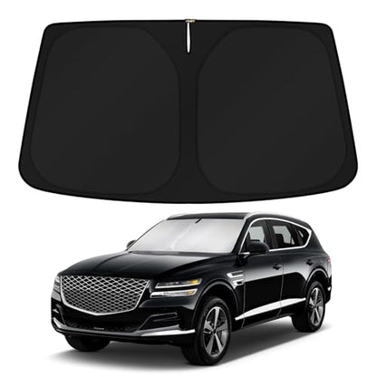 Windshield Sun Shade for Genesis GV80 2021 2022 2023 2024 2025 2026 Window Accessories Sunshade Sun Protector Foldable Block UV Rays Keep Car Cooler