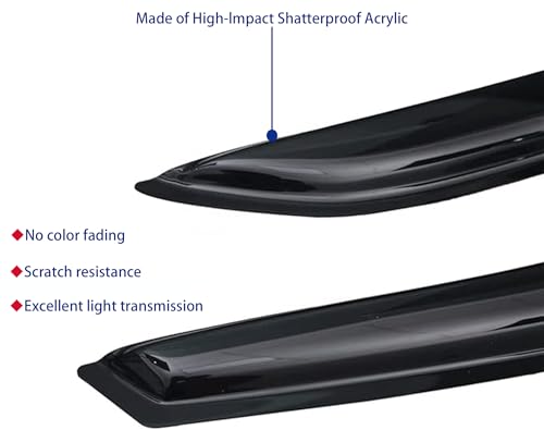 Window Visors Rain Guards Compatible with 2017