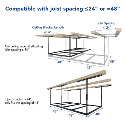 4x8 Overhead Garage Storage Rack (2 Count)
