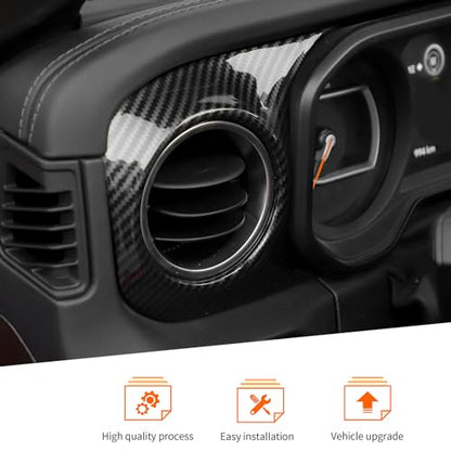 2pcs for 2024+ Jeep Wrangler JL Interior Accessories Center Console Dash Panel Cover Trim