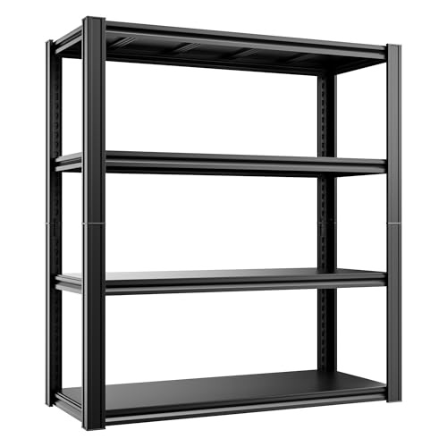 4 Tier 40" W x 20" D x 60" H Garage Shelving Garage Storage Shelves 2200LBS Metal Industrial Shelf Adjustable Heavy Duty Shelving Storage Rack Shelving Unit