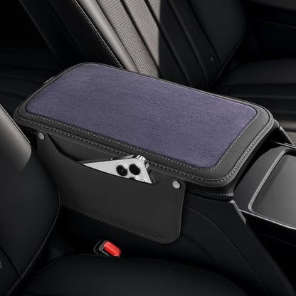 Car Leather Center Console Cover with 2 Storage Bags