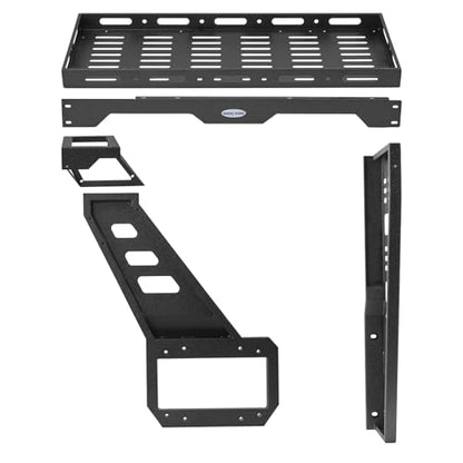 JL Tailgate Spare Tire Cargo Basket Rack for 2018