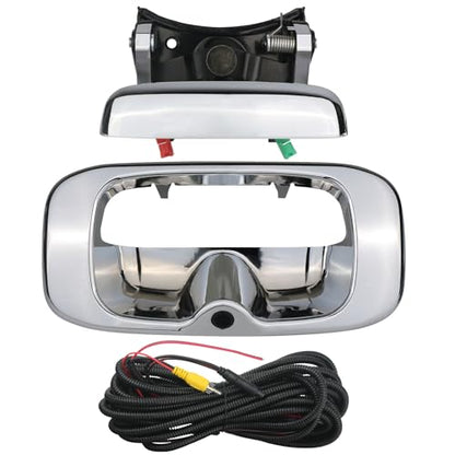 Backup Camera Tailgate Handle Rear View Camera Liftgate Latch Handle Chrome Compatible with 1999