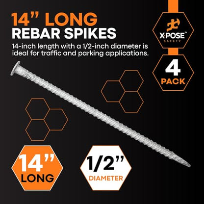 Heavy Duty Rebar Stakes 14" x 1 (4 Count)