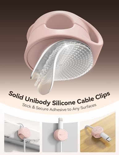 8 Pack Silicone Cord Organizer Magnetic Cable Clips (8 Count)