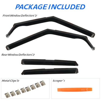 in Channel Rain Guards Fit for Chevrolet Chevy Trailblazer 2021