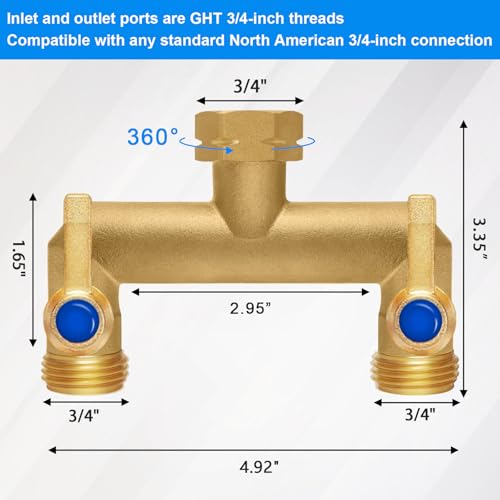 Brass Garden Hose Splitter