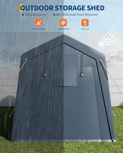 6x8 Ft Carport Heavy Duty Tent with Roll